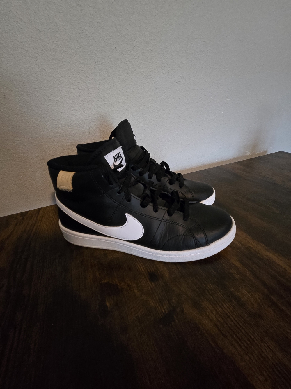 Nike Womens Black and White High-Top Sneakers - Picture 2 of 4
